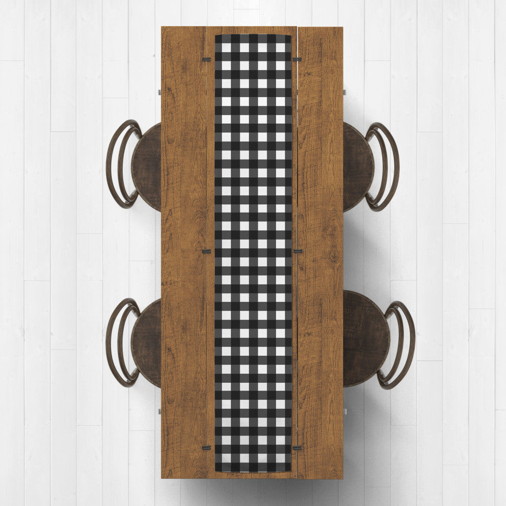Black Buffalo Check 16x72 Cotton Twill Runner