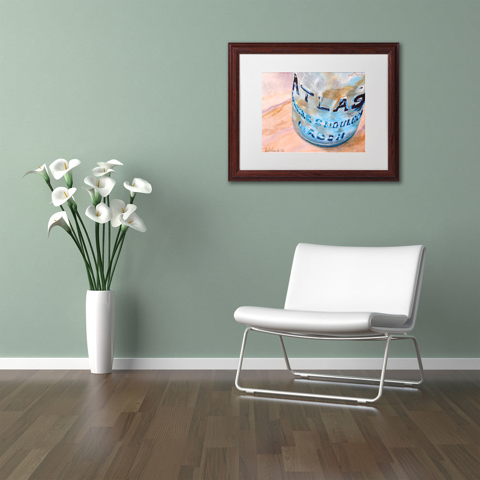 'Atlas Jar' Art, 11x14, Wood Frame, White Mat