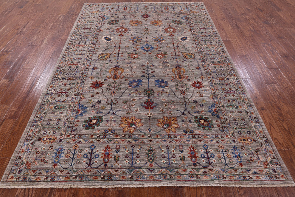 6' 9" X 9' 7" Persian Tabriz Handmade Rug Q9706