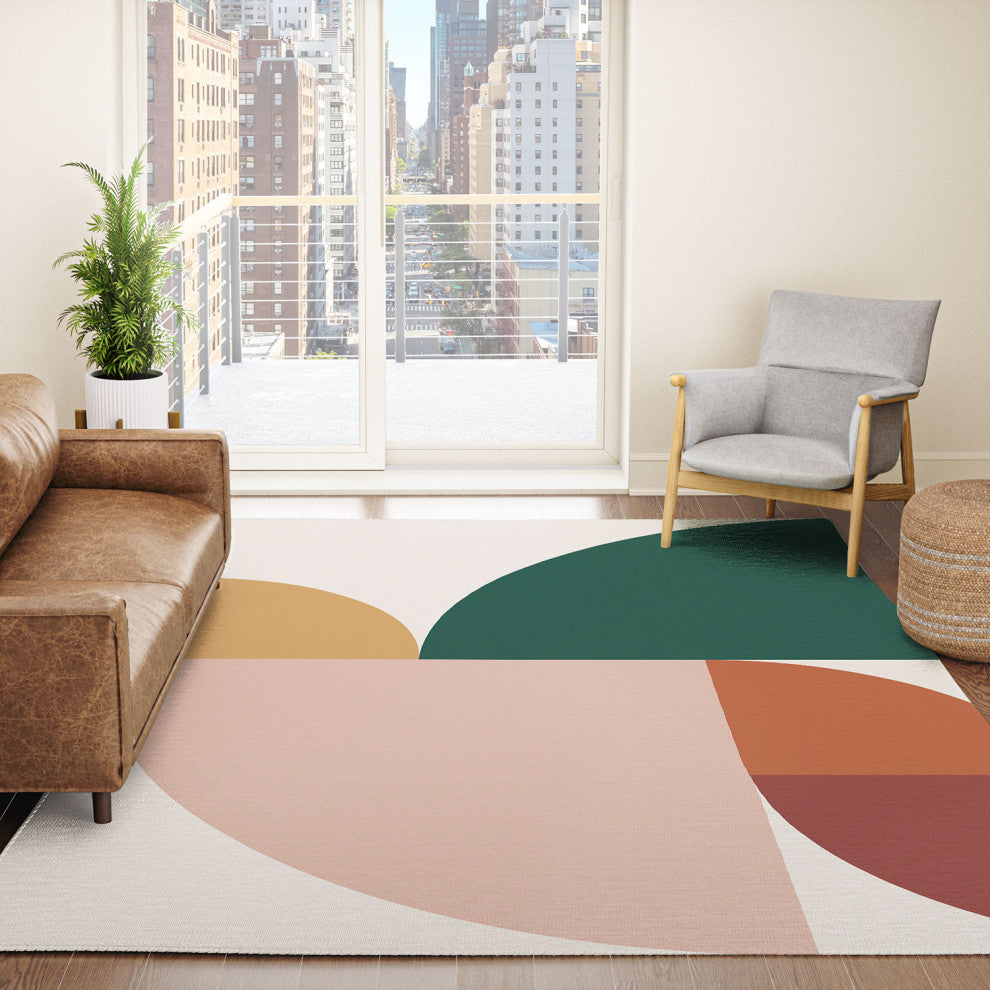 The Old Art Studio Abstract Geometric 11 Area Rug