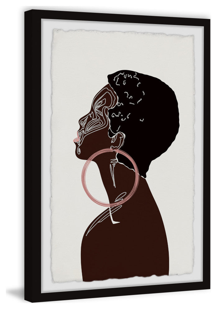 "Pink Earrings" Framed Painting Print, 16x24