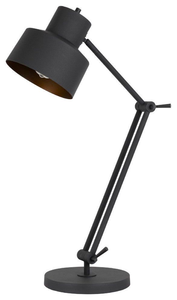 Benzara BM271960 33" Adjustable Modern Industrial Metal Task Desk Lamp, Black