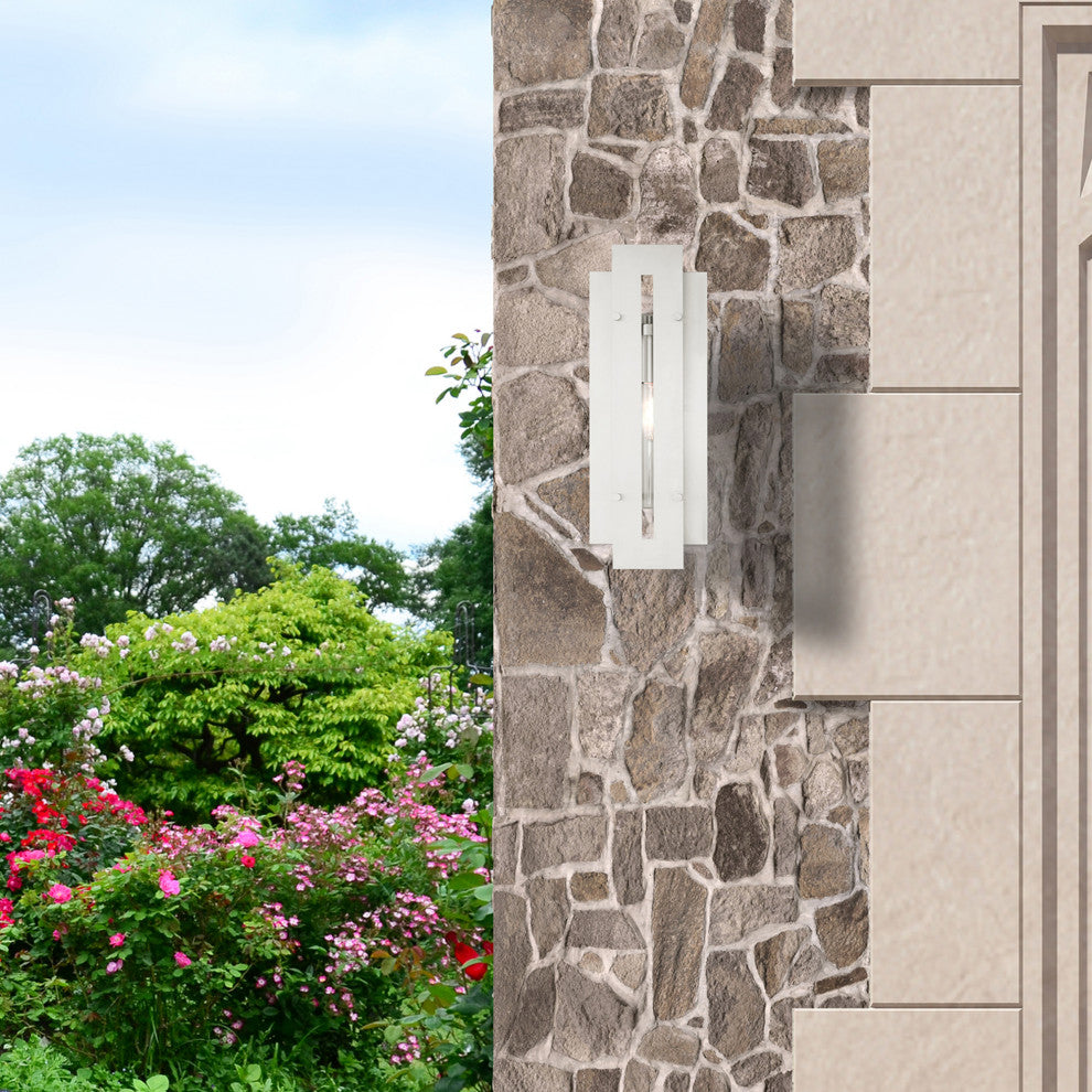 Livex Lighting Utrecht 1 Light Brushed Nickel Large Outdoor Wall Lantern