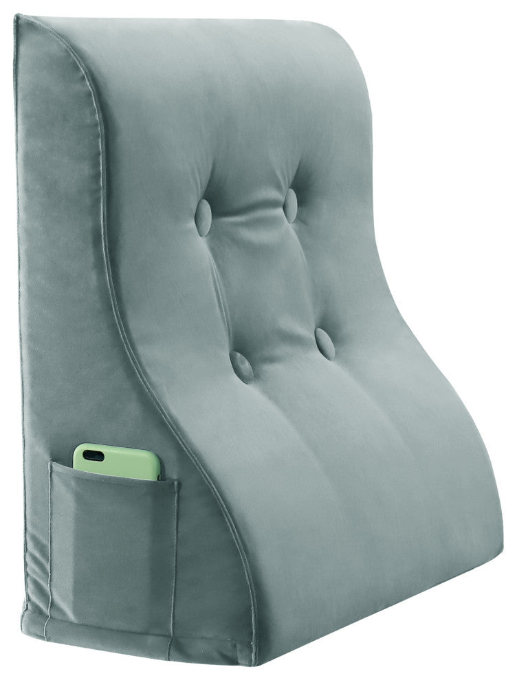 Reading Pillow Bed Foam Wedge Adult for Back Support, Gray, 24x9x21