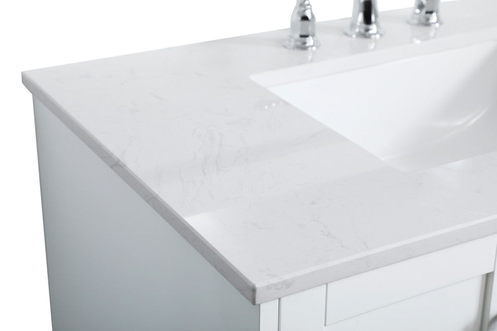 36" Single Bathroom Vanity, White