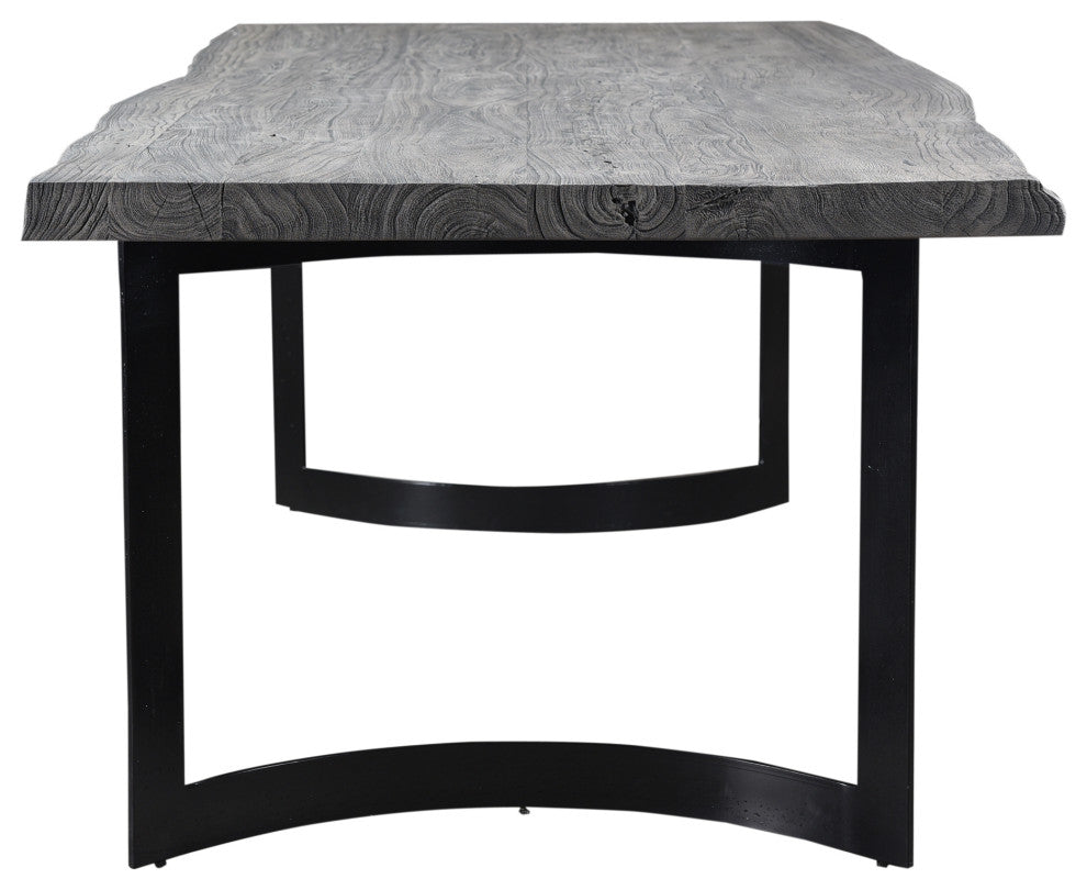 First of A Kind Bent Dining Table Small Weathered Gray