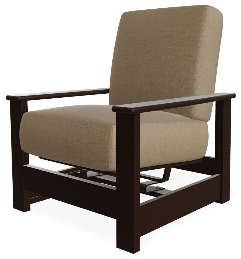 Leeward Deep Seat Outdoor Armchair with Hidden Motion, Wren/Kona