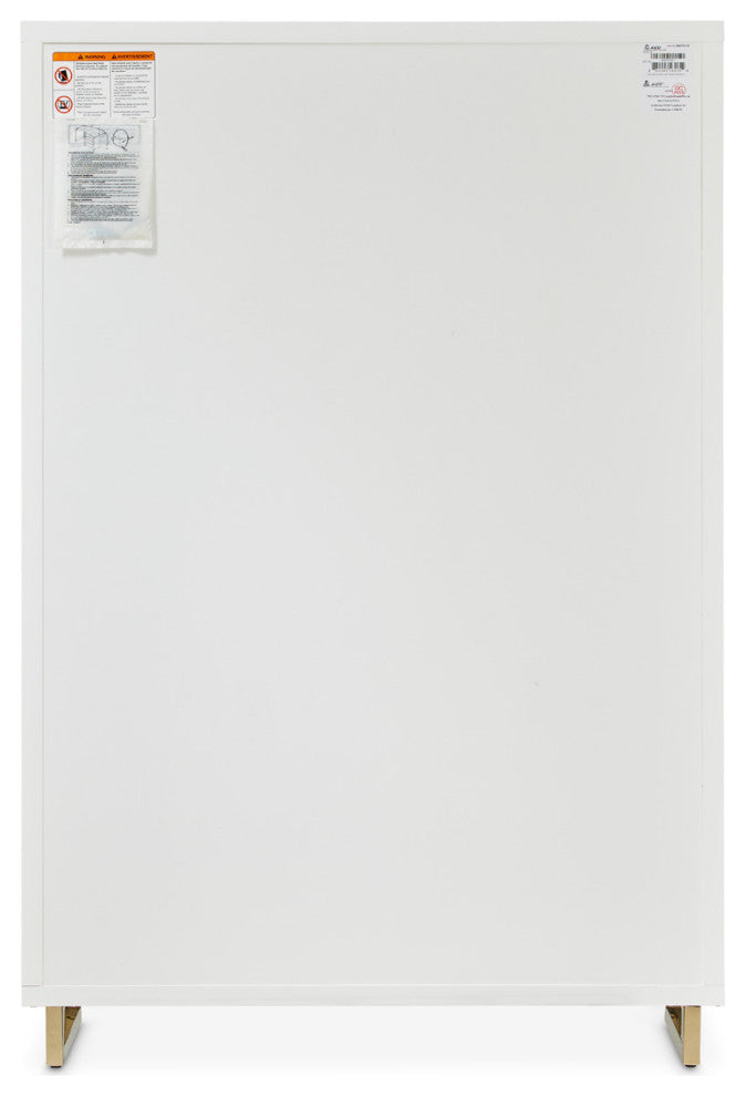 Palm Gate 6-Drawer Chest, Cloud White