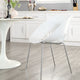 Modern Contemporary Dining Armchair, White Plastic