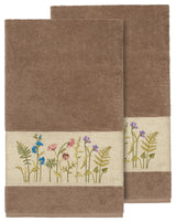 Serenity 2-Piece Embellished Bath Towel Set, Latte
