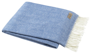 Italian Herringbone Throw, Azure