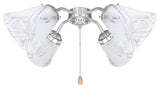 23124-4 Replacement Clear & Frosted Ceiling Fan Glsss Shade, 4 Pack.
