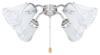 23124-4 Replacement Clear & Frosted Ceiling Fan Glsss Shade, 4 Pack.