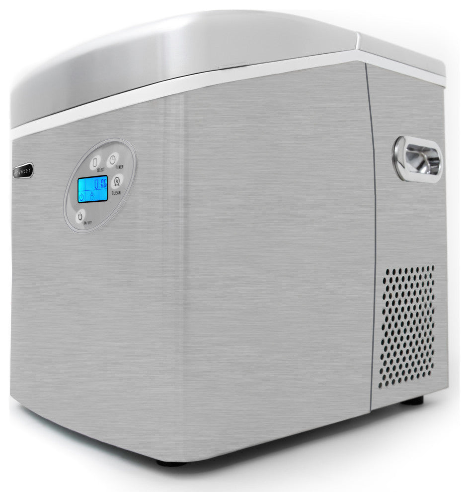 Portable Ice Maker With 49Lb Capacity Stainless Steel With Water Connection