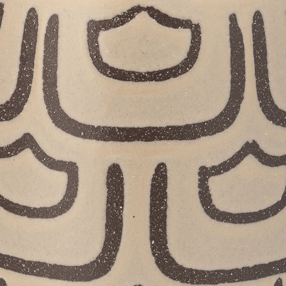 Ceramic 10"H Decoractive Vase, Irish Cream
