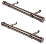 Collin 1.5" Side Curtain Rod, Cocoa, 24"