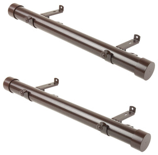 Collin 1.5" Side Curtain Rod, Cocoa, 24"