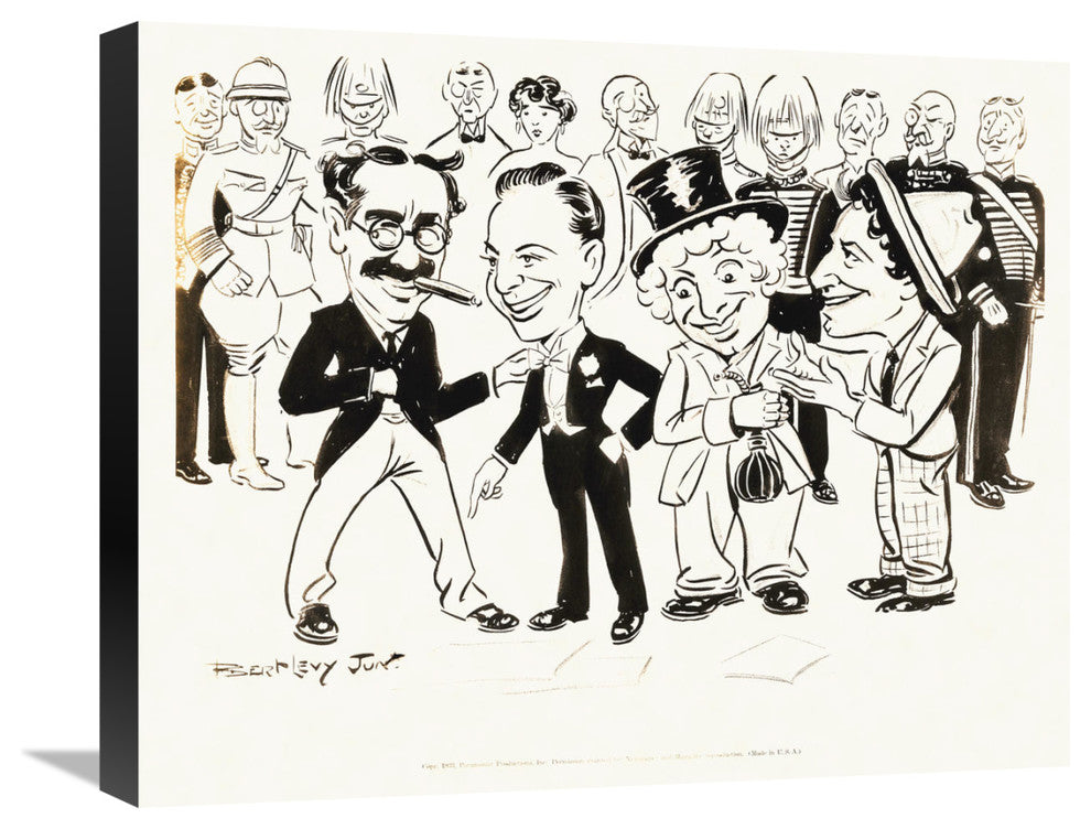 "Marx Brothers - Duck Soup - Drawings 03" Canvas Giclee, 22"x18"
