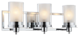 Avalon Chrome 3-Light Wall Sconce Bathroom Fixture, 21-0522