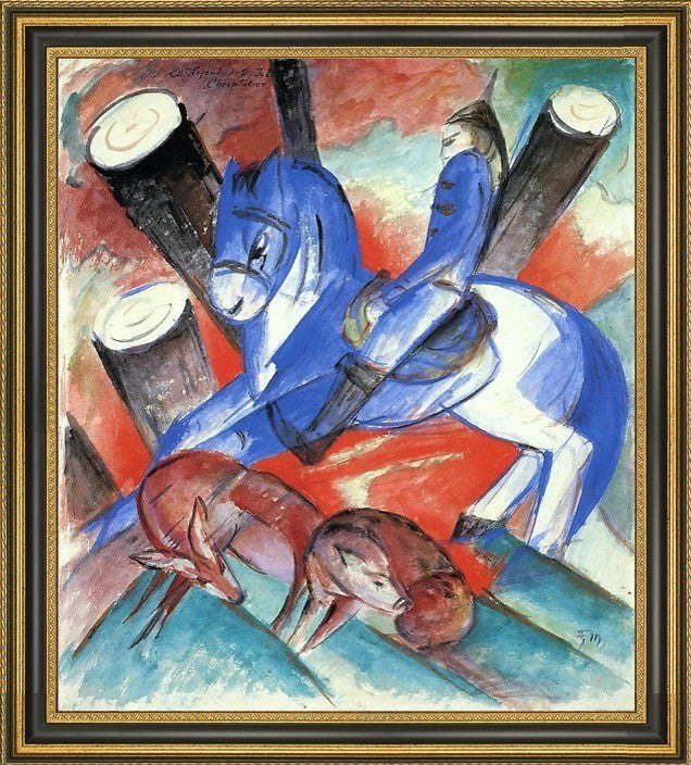 Franz Marc Saint Julian l'Hospitalier - 16" x 20" Framed Premium Canvas Print
