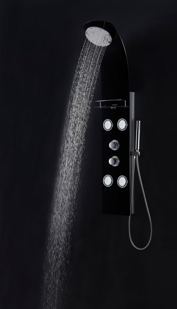 ANZZI Colossal 56" Full Body Shower Panel, Black