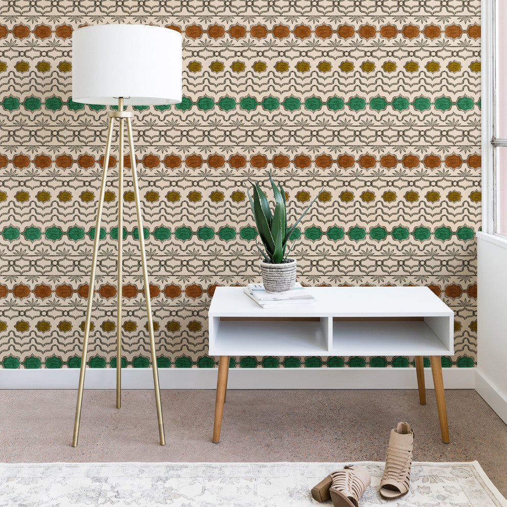 Deny Designs Dash and Ash Planted and Grow Wallpaper, Beige, 2'x4'