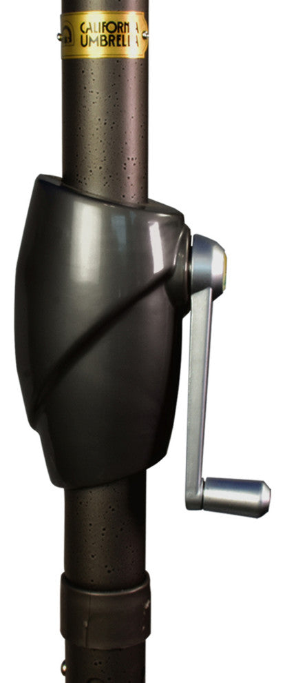 7.5' Aluminum Umbrella Push Tilt, Sunbrella, Taupe