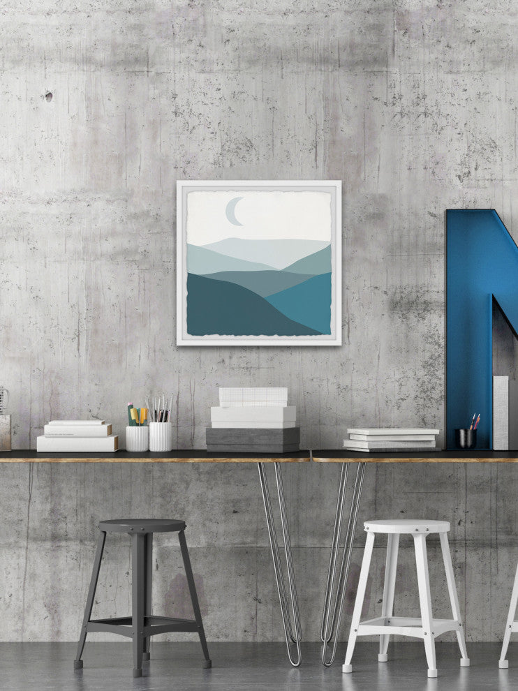 "Mystic Mountains" Framed Painting Print, 18x18