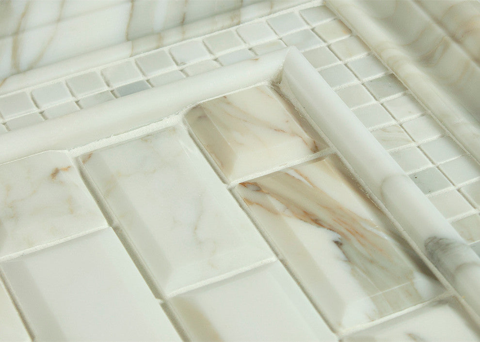 Calacatta Gold Italian Calcutta Marble Honed Crown Mercer Molding Trim