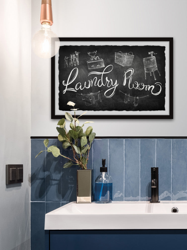 "Laundry Room" Framed Painting Print, 18x12