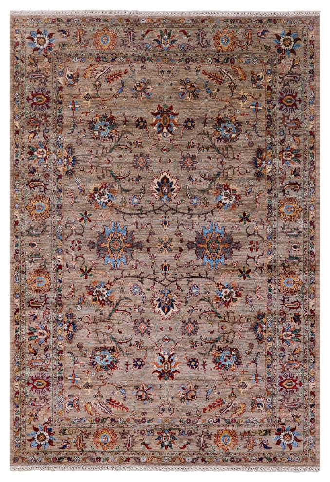 Persian Tabriz Hand Knotted Wool Rug 7' 0" X 10' 0" Q10002