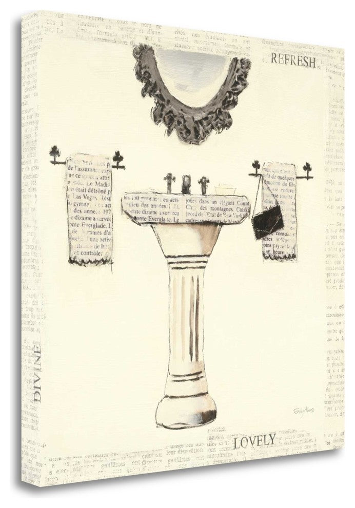 "Emilys Boudoir II Sink" By Emily Adams, Giclee Print on Gallery Wrap Canvas