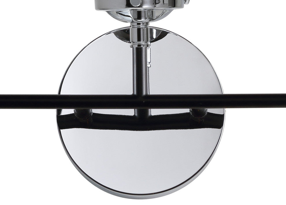 Caleb 1-Light Brass Wall Sconce, Chrome/Black, 3 - Light(s)