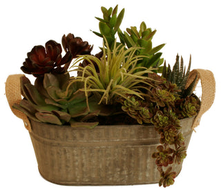 Iron Pail With Burlap Handle