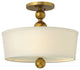 Hinkley Zelda Foyer Medium Semi-Flush Mount, Vintage Brass