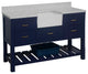 Charlotte 60" Bathroom Vanity, Royal Blue, Engineered Carrara, Single
