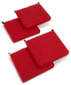 20"x21" Spun Polyester Chair Cushion, Set of 4, Cherry