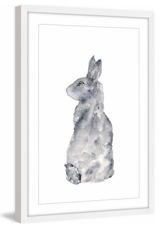 "Rabbit Silhouette" by Thimble Sparrow Framed Painting Print, 30x45