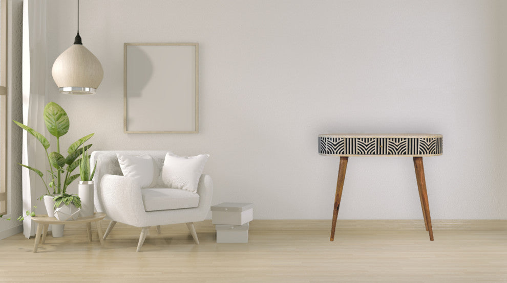 Edessa Bone Inlay Console Table