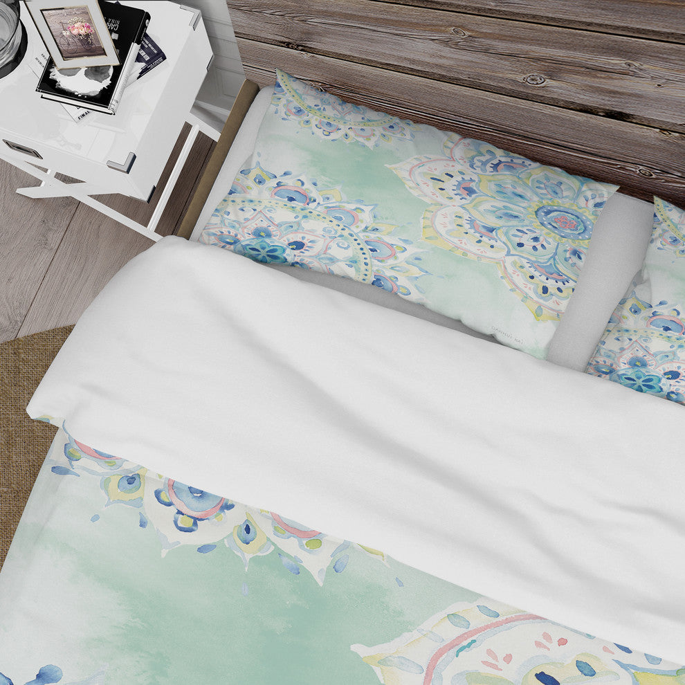Watercolor Mandalas Iv Cottage Duvet Cover Set, Twin