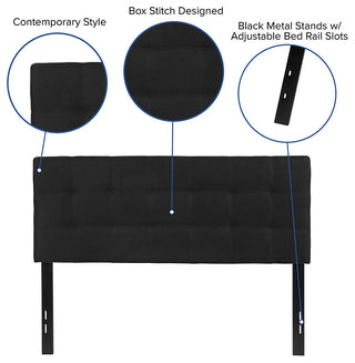 Full Headboard-Black Fabric