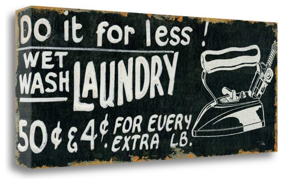 "Vintage Sign I" By Pela, Giclee Print on Gallery Wrap Canvas, Ready to Hang