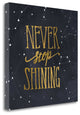"Starry Words II V.3 Gold" By Sara Zieve Miller, Giclee on Gallery Wrap Canvas