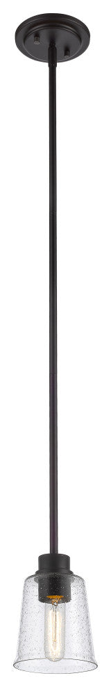 Zlite 464MP-MB 1-Light Mini Pendant, Clear Seedy