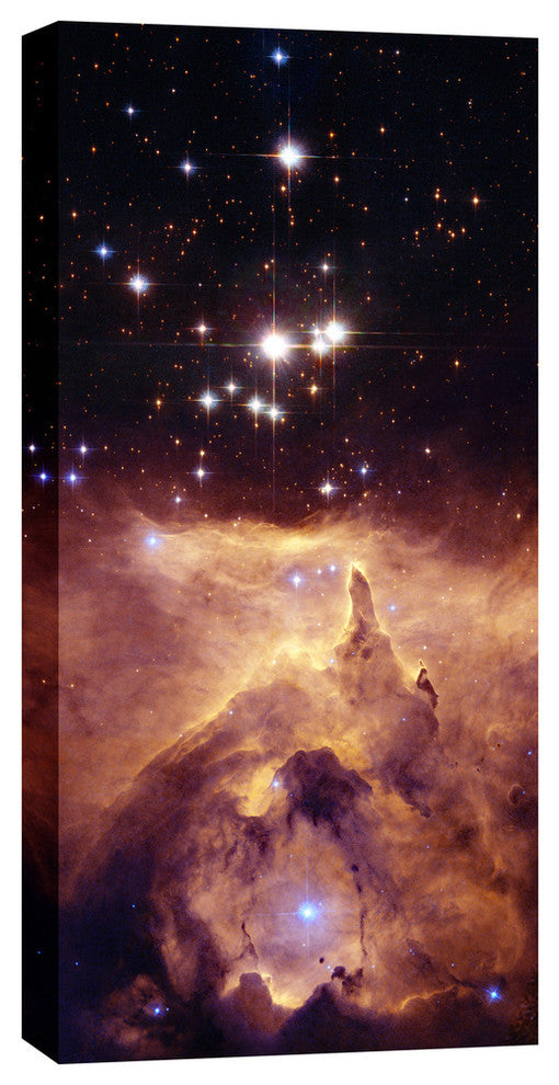 Epic Graffiti "Star Crossed" Hubble Space Telescope Giclee Canvas Art, 20"x40"