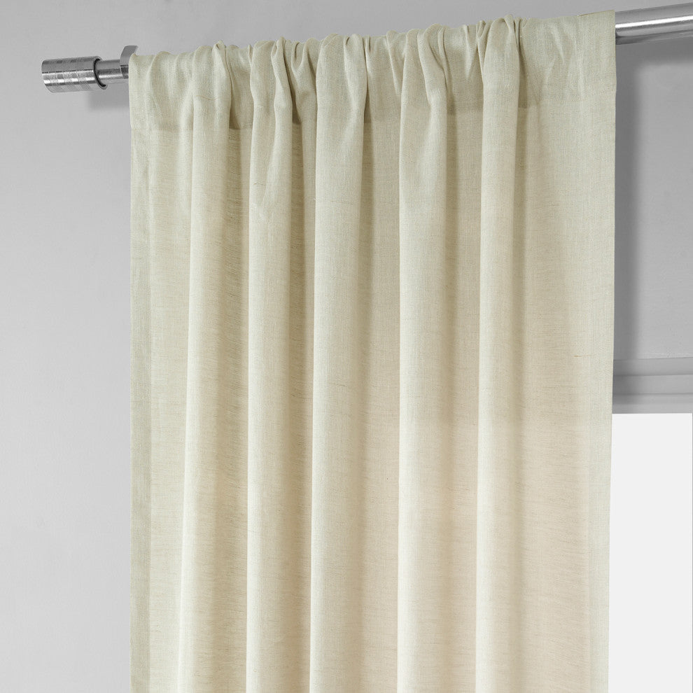 Birch Linen Sheer Curtain Single Panel, 50"x120"