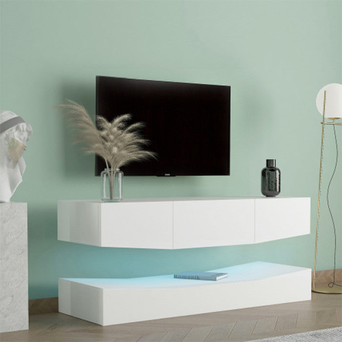 Modern Entertainment Center with LED Lights TV & Media Furniture Console