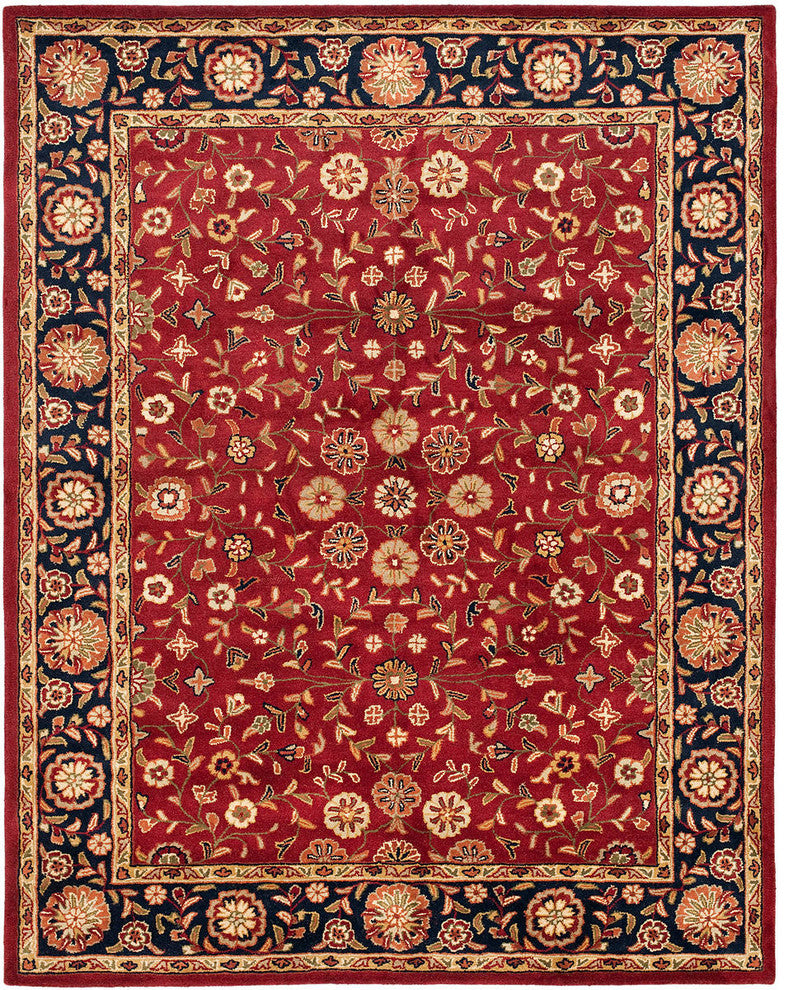 Safavieh Heritage Hg966A Red, Navy Area Rug, 7'6" X 9'6"