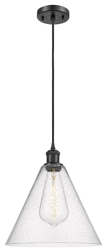 Innovations Lighting 516-1P-BK-GBC-124-LED 1 Light 12" Mini Pendant