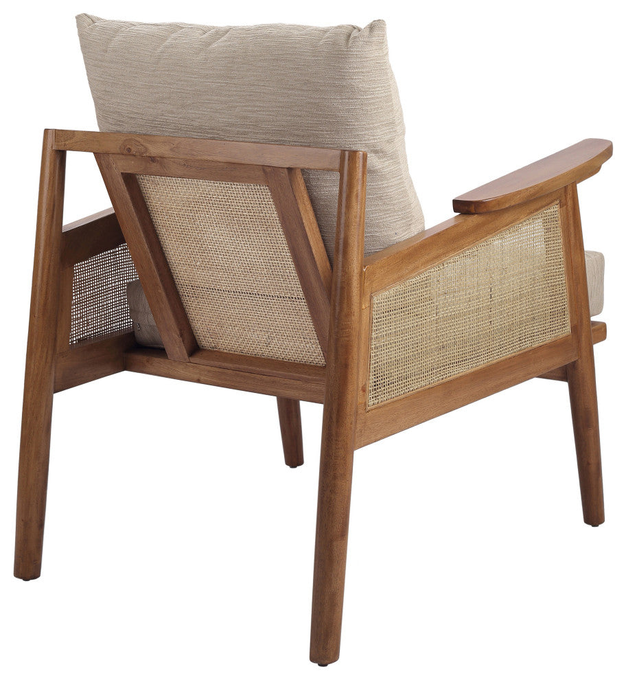 Teramo Rattan Accent Chair, Mid Brown